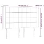 Hellgraues Samtkopfteil mit LED 147x16x118/128 cm von vidaXL, Kopf- und Fußteile - Ref: Foro24-3124096, Preis: 127,72 €, Raba...