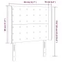 Kopfteil mit LED, weißem Kunstleder, 83 x 16 x 118/128 cm von vidaXL, Kopf- und Fußteile - Ref: Foro24-3124121, Preis: 81,42 ...