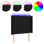 Black fabric headboard with LED 83x16x118/128 cm by vidaXL, Headboards and footboards - Ref: Foro24-3124262, Price: 84,54 €, ...