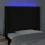 Black fabric headboard with LED 83x16x118/128 cm by vidaXL, Headboards and footboards - Ref: Foro24-3124262, Price: 84,54 €, ...