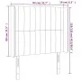 Black fabric headboard with LED 83x16x118/128 cm by vidaXL, Headboards and footboards - Ref: Foro24-3124262, Price: 84,54 €, ...