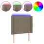 Kopfteil mit LED aus taupegrauem Stoff 93x16x118/128 cm von vidaXL, Kopf- und Fußteile - Ref: Foro24-3124272, Preis: 81,15 €,...