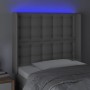 Kopfteil mit LED-grauem Kunstleder 93x16x118/128cm von vidaXL, Kopf- und Fußteile - Ref: Foro24-3124130, Preis: 92,13 €, Raba...