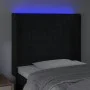 Cabecero con LED de terciopelo negro 93x16x118/128 cm de vidaXL, Cabeceros y pies de cama - Ref: Foro24-3124086, Precio: 92,4...
