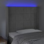 Hellgraues Samtkopfteil mit LED 103x16x118/128 cm von vidaXL, Kopf- und Fußteile - Ref: Foro24-3124090, Preis: 72,99 €, Rabat...