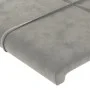 Cabecero con LED de terciopelo gris claro 103x16x118/128 cm de vidaXL, Cabeceros y pies de cama - Ref: Foro24-3124090, Precio...