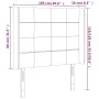 Hellgraues Samtkopfteil mit LED 103x16x118/128 cm von vidaXL, Kopf- und Fußteile - Ref: Foro24-3124090, Preis: 74,16 €, Rabat...