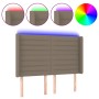 Kopfteil aus taupegrauem Stoff mit LED 147x16x118/128 cm von vidaXL, Kopf- und Fußteile - Ref: Foro24-3124190, Preis: 137,55 ...