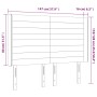 Kopfteil aus taupegrauem Stoff mit LED 147x16x118/128 cm von vidaXL, Kopf- und Fußteile - Ref: Foro24-3124190, Preis: 137,55 ...