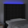 Kopfteil mit LED aus schwarzem Kunstleder 83x16x118/128 cm von vidaXL, Kopf- und Fußteile - Ref: Foro24-3124120, Preis: 75,42...