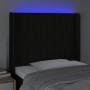 Kopfteil aus schwarzem Stoff mit LED 93x16x118/128 cm von vidaXL, Kopf- und Fußteile - Ref: Foro24-3124270, Preis: 78,49 €, R...