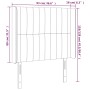 Kopfteil aus schwarzem Stoff mit LED 93x16x118/128 cm von vidaXL, Kopf- und Fußteile - Ref: Foro24-3124270, Preis: 78,49 €, R...