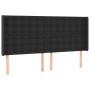 Kopfteil mit LED, schwarzem Kunstleder, 183 x 16 x 118/128 cm von vidaXL, Kopf- und Fußteile - Ref: Foro24-3124150, Preis: 11...