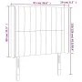 Cream fabric headboard with LED 93x16x118/128 cm by vidaXL, Headboards and footboards - Ref: Foro24-3124273, Price: 92,15 €, ...