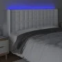 Kopfteil mit LED, weißem Kunstleder, 163 x 16 x 118/128 cm von vidaXL, Kopf- und Fußteile - Ref: Foro24-3124145, Preis: 129,9...