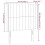 Hellgraues Stoffkopfteil mit LED 93x16x118/128 cm von vidaXL, Kopf- und Fußteile - Ref: Foro24-3124268, Preis: 74,03 €, Rabat...