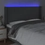 Dunkelgraues Stoffkopfteil mit LED 183x16x118/128 cm von vidaXL, Kopf- und Fußteile - Ref: Foro24-3124301, Preis: 133,18 €, R...