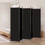 Divider screen with 5 black fabric panels 250x200 cm by vidaXL, Room dividers - Ref: Foro24-350189, Price: 39,12 €, Discount: %
