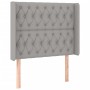 Hellgraues Stoffkopfteil mit LED 93x16x118/128 cm von vidaXL, Kopf- und Fußteile - Ref: Foro24-3124366, Preis: 85,26 €, Rabat...