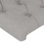 Light gray fabric headboard with LED 93x16x118/128 cm by vidaXL, Headboards and footboards - Ref: Foro24-3124366, Price: 77,9...