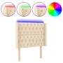 Kopfteil aus cremefarbenem Stoff mit LED 93x16x118/128 cm von vidaXL, Kopf- und Fußteile - Ref: Foro24-3124371, Preis: 104,04...