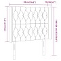 Kopfteil aus cremefarbenem Stoff mit LED 93x16x118/128 cm von vidaXL, Kopf- und Fußteile - Ref: Foro24-3124371, Preis: 104,04...