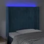 Cabecero con LED de terciopelo azul oscuro 93x16x118/128 cm de vidaXL, Cabeceros y pies de cama - Ref: Foro24-3124326, Precio...