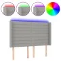 Hellgraues Stoffkopfteil mit LED 147x16x118/128 cm von vidaXL, Kopf- und Fußteile - Ref: Foro24-3124186, Preis: 132,77 €, Rab...