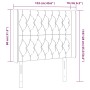 Light gray fabric headboard with LED 103x16x118/128 cm by vidaXL, Headboards and footboards - Ref: Foro24-3124374, Price: 81,...