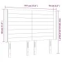 Kopfteil aus cremefarbenem Stoff mit LED 147x16x118/128 cm von vidaXL, Kopf- und Fußteile - Ref: Foro24-3124191, Preis: 133,8...