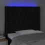Cabecero con LED de tela negro 103x16x118/128 cm de vidaXL, Cabeceros y pies de cama - Ref: Foro24-3124376, Precio: 98,78 €, ...