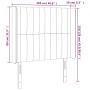 Dunkelgraues Samtkopfteil mit LED 103x16x118/128 cm von vidaXL, Kopf- und Fußteile - Ref: Foro24-3124329, Preis: 82,86 €, Rab...