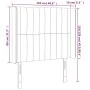 Dunkelgraues Samtkopfteil mit LED 103x16x118/128 cm von vidaXL, Kopf- und Fußteile - Ref: Foro24-3124329, Preis: 83,34 €, Rab...