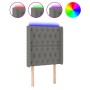 Dark gray fabric headboard with LED 83x16x118/128 cm by vidaXL, Headboards and footboards - Ref: Foro24-3124359, Price: 84,68...