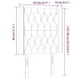 Dark gray fabric headboard with LED 83x16x118/128 cm by vidaXL, Headboards and footboards - Ref: Foro24-3124359, Price: 90,06...
