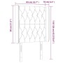 Dunkelgraues Stoffkopfteil mit LED 83x16x118/128 cm von vidaXL, Kopf- und Fußteile - Ref: Foro24-3124359, Preis: 89,07 €, Rab...