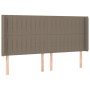 Taupe gray fabric headboard with LED 183x16x118/128 cm by vidaXL, Headboards and footboards - Ref: Foro24-3124304, Price: 134...