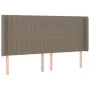 Taupe gray fabric headboard with LED 183x16x118/128 cm by vidaXL, Headboards and footboards - Ref: Foro24-3124304, Price: 127...