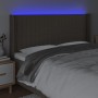 Taupe gray fabric headboard with LED 183x16x118/128 cm by vidaXL, Headboards and footboards - Ref: Foro24-3124304, Price: 134...