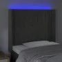 Dark gray velvet headboard with LED 93x16x118/128 cm by vidaXL, Headboards and footboards - Ref: Foro24-3124323, Price: 77,63...