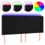 Kopfteil aus schwarzem Samt mit LED 203x16x118/128 cm von vidaXL, Kopf- und Fußteile - Ref: Foro24-3124354, Preis: 128,13 €, ...