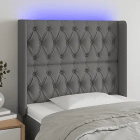 Kopfteil aus dunkelgrauem Stoff mit LED103x16x118/128 cm von vidaXL, Kopf- und Fußteile - Ref: Foro24-3124375, Preis: 86,58 €...
