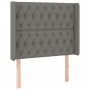Dark gray fabric headboard with LED103x16x118/128 cm by vidaXL, Headboards and footboards - Ref: Foro24-3124375, Price: 86,35...