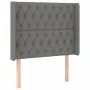 Dark gray fabric headboard with LED103x16x118/128 cm by vidaXL, Headboards and footboards - Ref: Foro24-3124375, Price: 86,58...