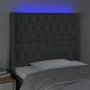Dark gray fabric headboard with LED103x16x118/128 cm by vidaXL, Headboards and footboards - Ref: Foro24-3124375, Price: 86,58...
