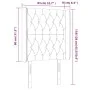 LED-Kopfteil aus blauem Stoff, 83 x 16 x 118/128 cm von vidaXL, Kopf- und Fußteile - Ref: Foro24-3124364, Preis: 90,39 €, Rab...