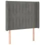 Hellgraues Samtkopfteil mit LED 103x16x118/128 cm von vidaXL, Kopf- und Fußteile - Ref: Foro24-3124328, Preis: 90,15 €, Rabat...