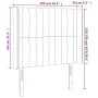 Kopfteil aus schwarzem Samt mit LED 103x16x118/128 cm von vidaXL, Kopf- und Fußteile - Ref: Foro24-3124330, Preis: 80,95 €, R...