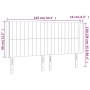 Hellgraues Samtkopfteil mit LED 163x16x118/128 cm von vidaXL, Kopf- und Fußteile - Ref: Foro24-3124340, Preis: 139,82 €, Raba...
