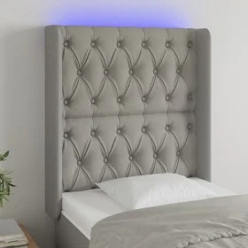 Kopfteil aus hellgrauem Stoff mit LED 83x16x118/128 cm von vidaXL, Kopf- und Fußteile - Ref: Foro24-3124358, Preis: 90,02 €, ...